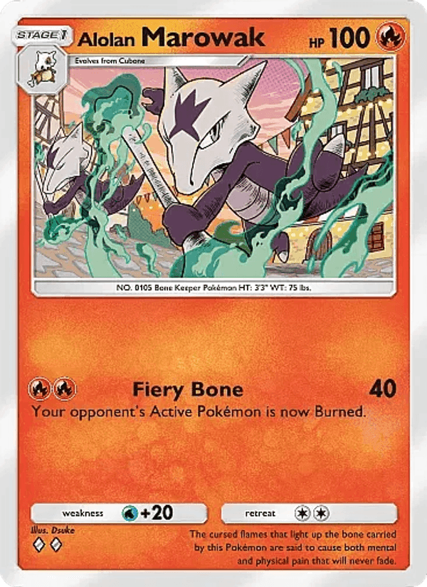 Carta Pokémon Alolan Marowak 018