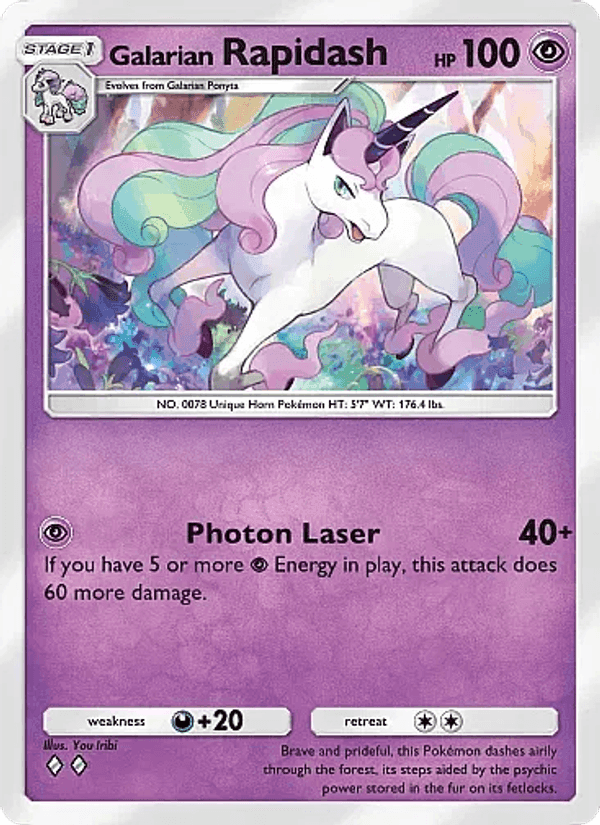 Carta Pokémon Galarian Rapidash 059