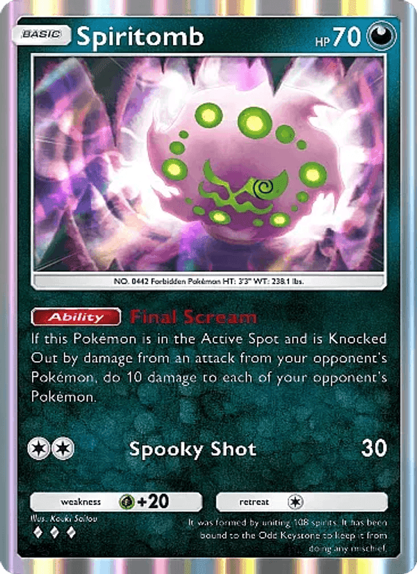 Carta Pokémon Spiritomb 103 de B2