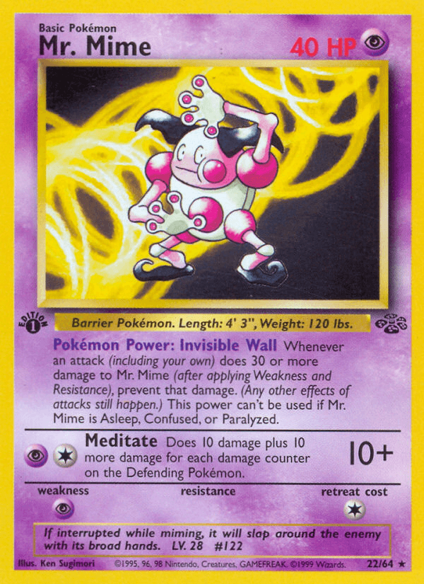 Carta Pokémon Mr. Mime 22