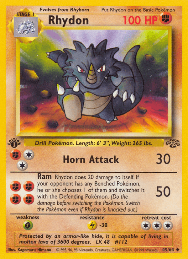Carta Pokémon Rhydon 45