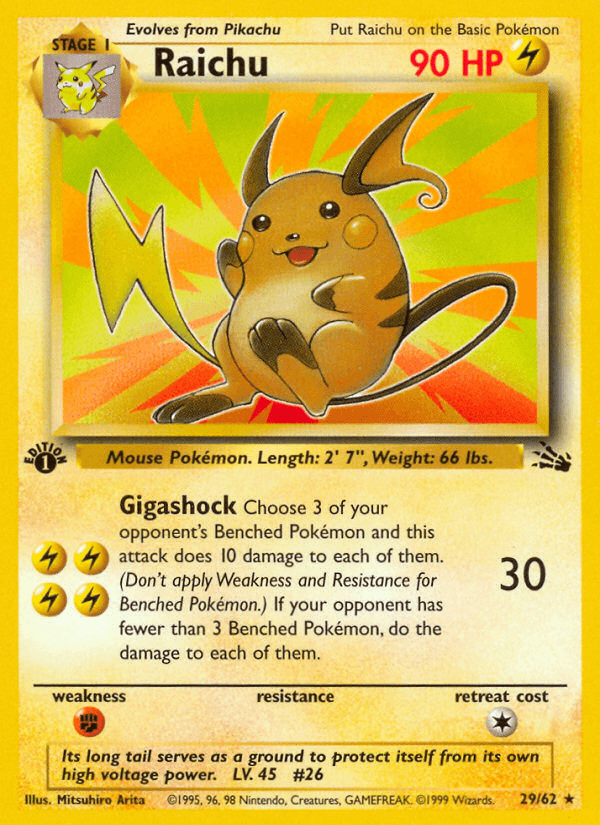Carta Pokémon Raichu 29