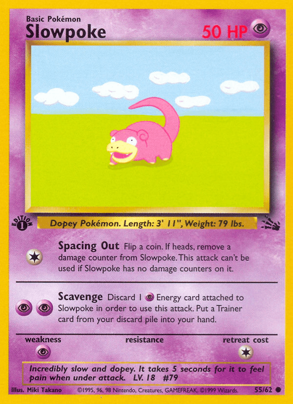 Carta Pokémon Slowpoke 55