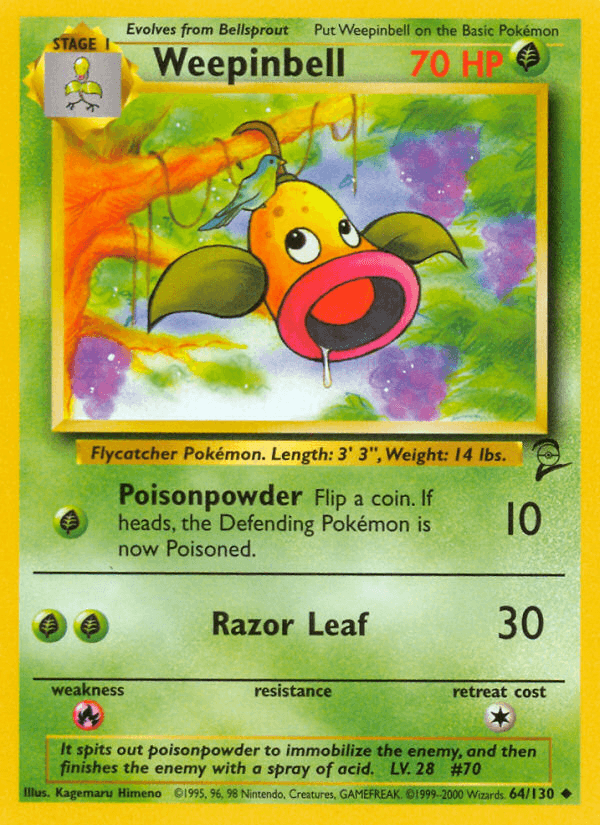 Carta Pokémon Weepinbell 64