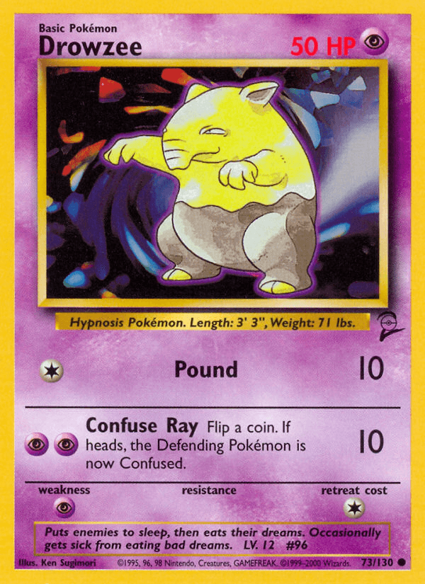 Carta Pokémon Drowzee 73