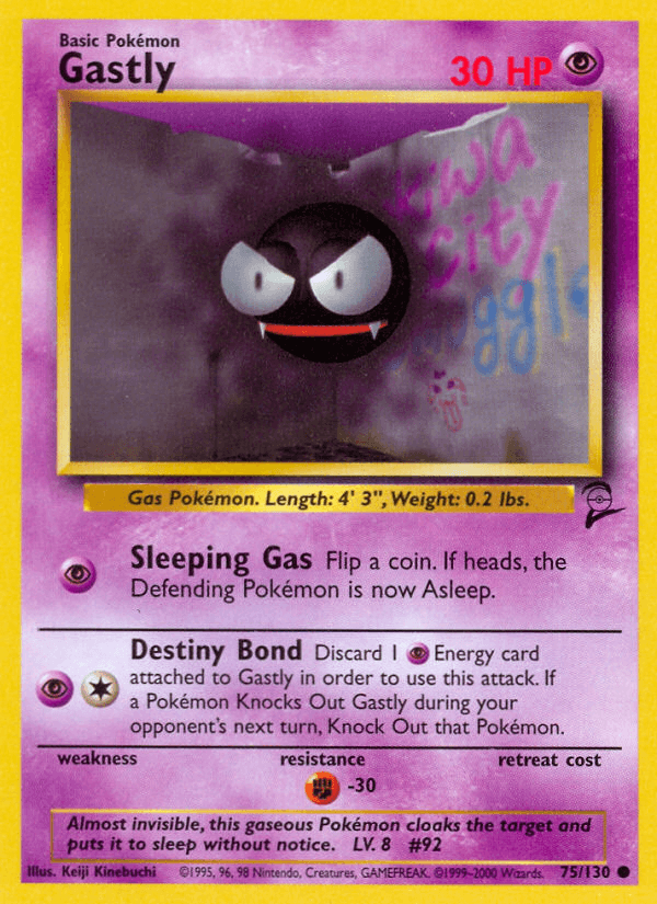 Carta Pokémon Gastly 75