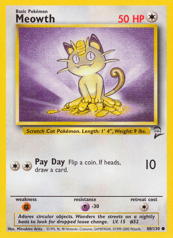 Carta Pokémon Meowth 80