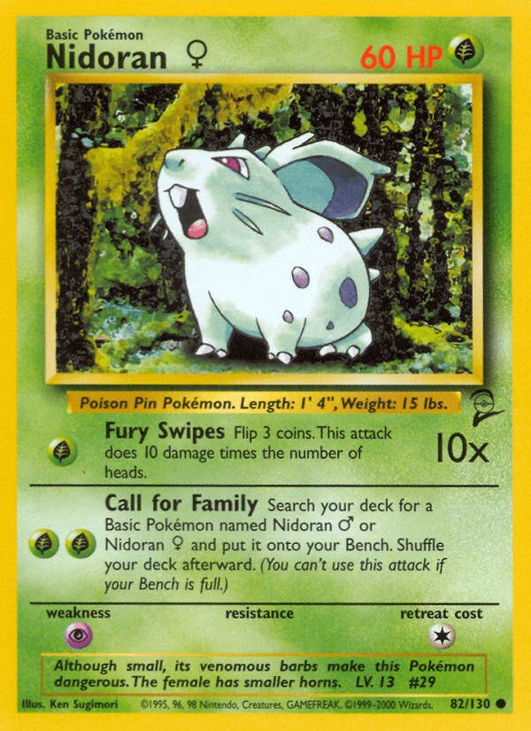 Carta Pokémon Nidoran ♀ 82