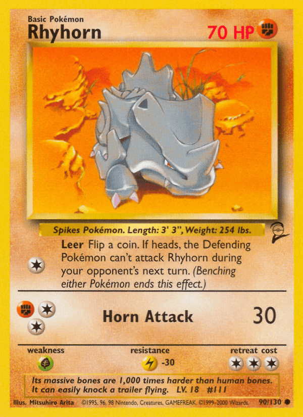 Carta Pokémon Rhyhorn 90