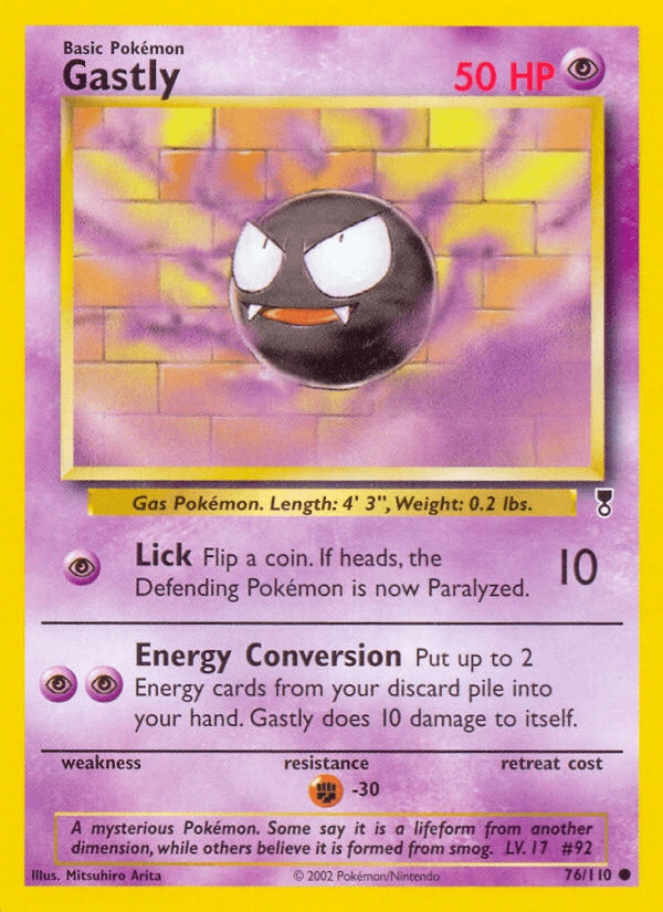 Carta Pokémon Gastly 76