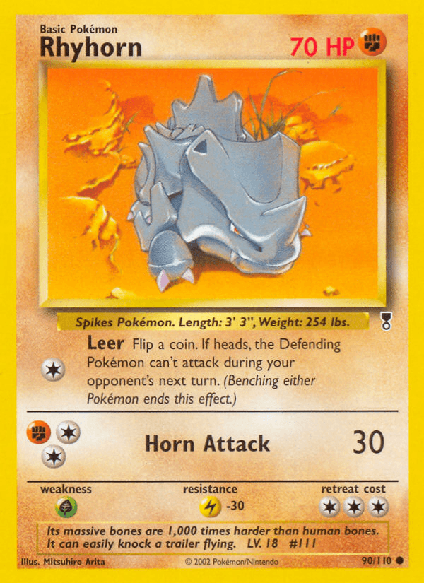 Carta Pokémon Rhyhorn 90