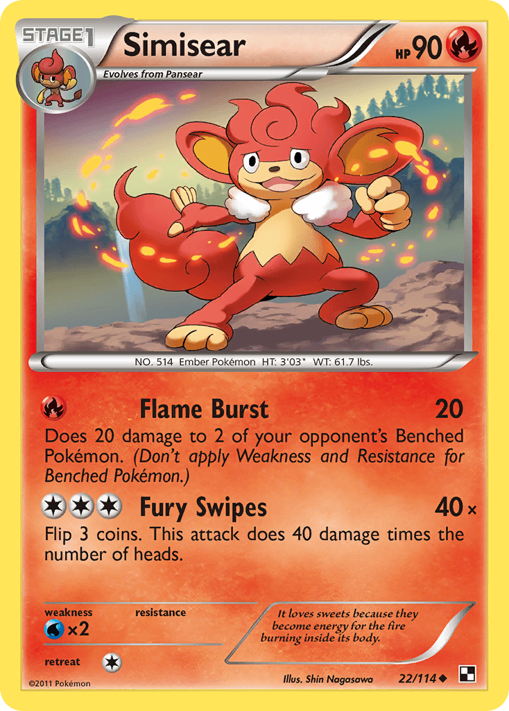 Carta Pokémon Simisear 22