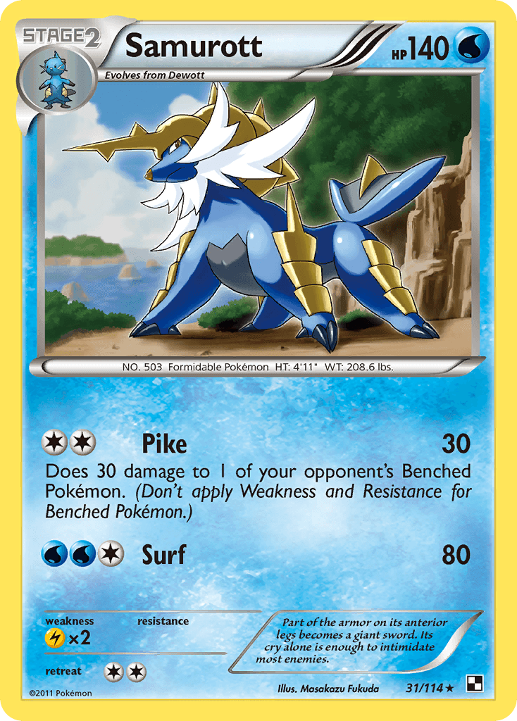 Carta Pokémon Samurott 31