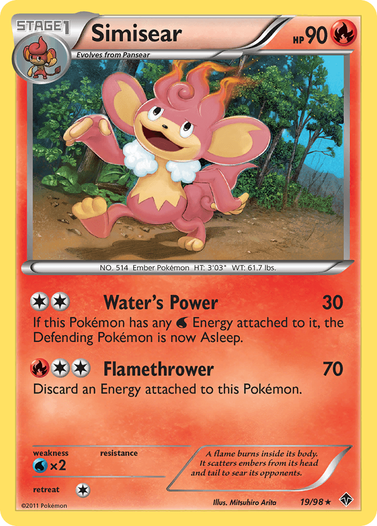Carta Pokémon Simisear 19
