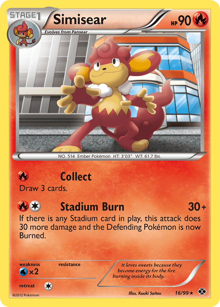 Carta Pokémon Simisear 16