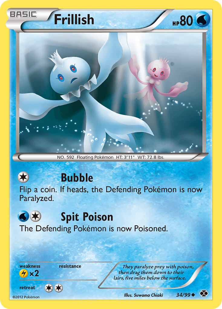 Carta Pokémon Frillish 34