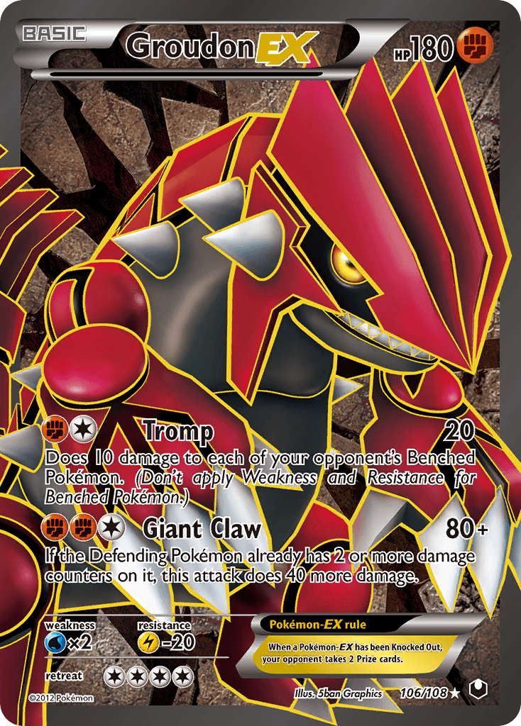 Carta Pokémon Groudon-EX 106