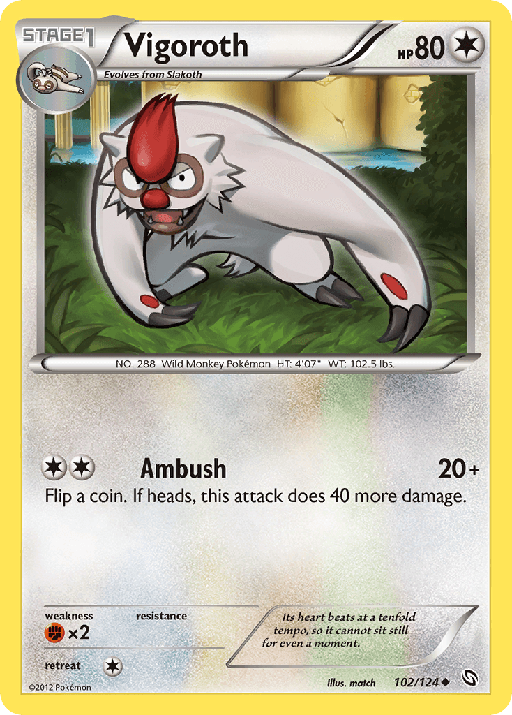 Carta Pokémon Vigoroth 102