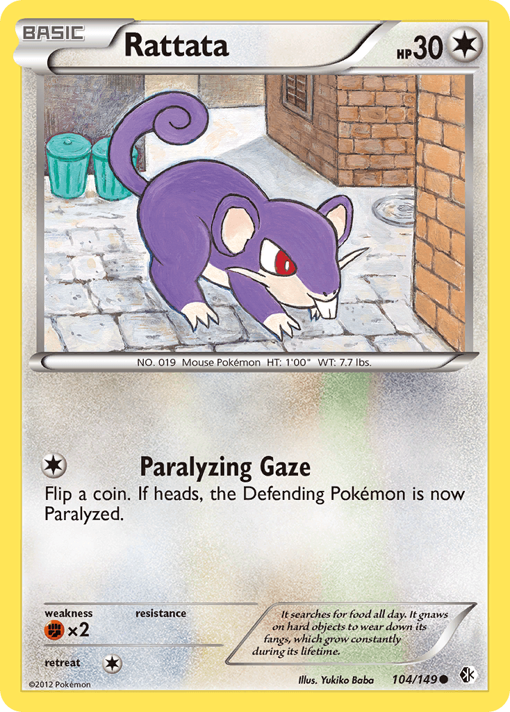 Carta Pokémon Rattata 104