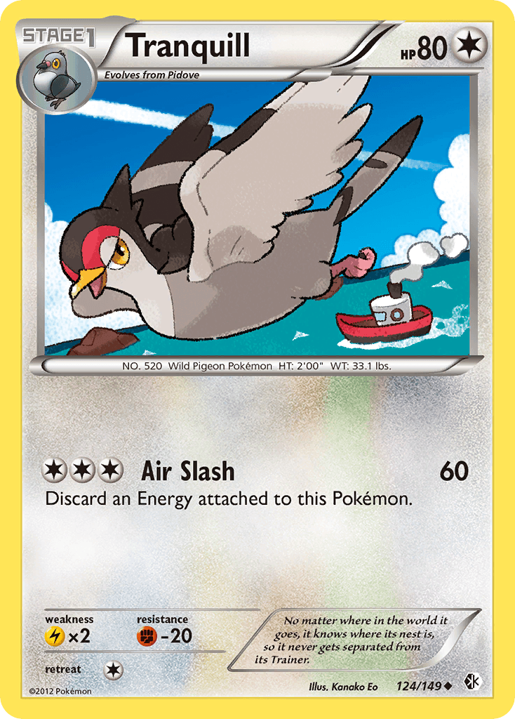 Carta Pokémon Tranquill 124