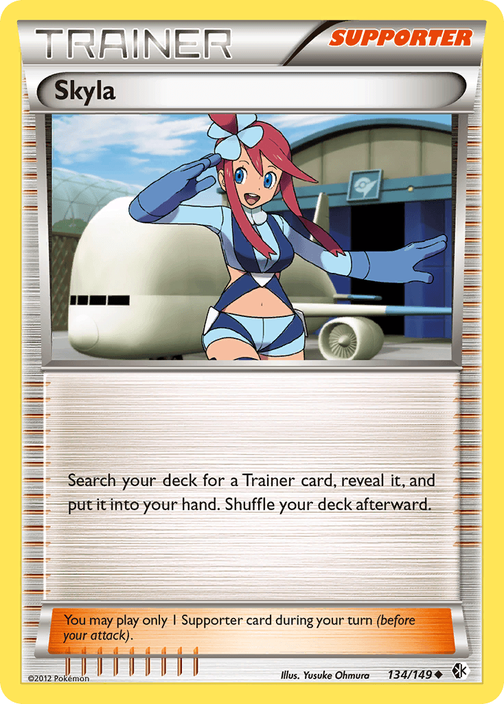 Carta Pokémon Skyla 134 de Boundaries Crossed