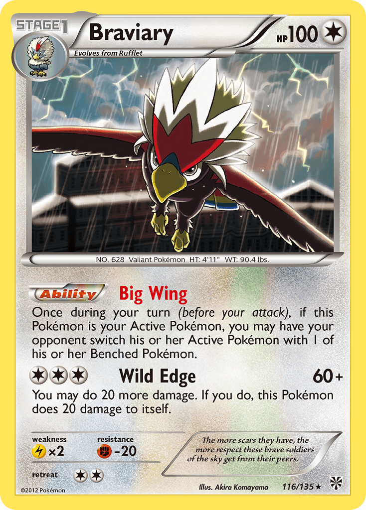 Carta Pokémon Braviary 116