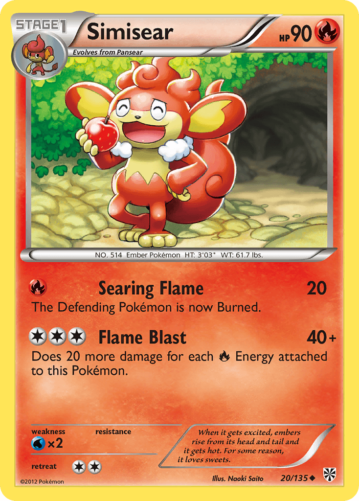 Carta Pokémon Simisear 20