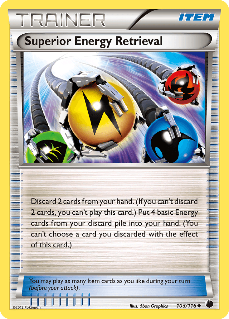 Carta Pokémon Superior Energy Retrieval 103 de Plasma Freeze