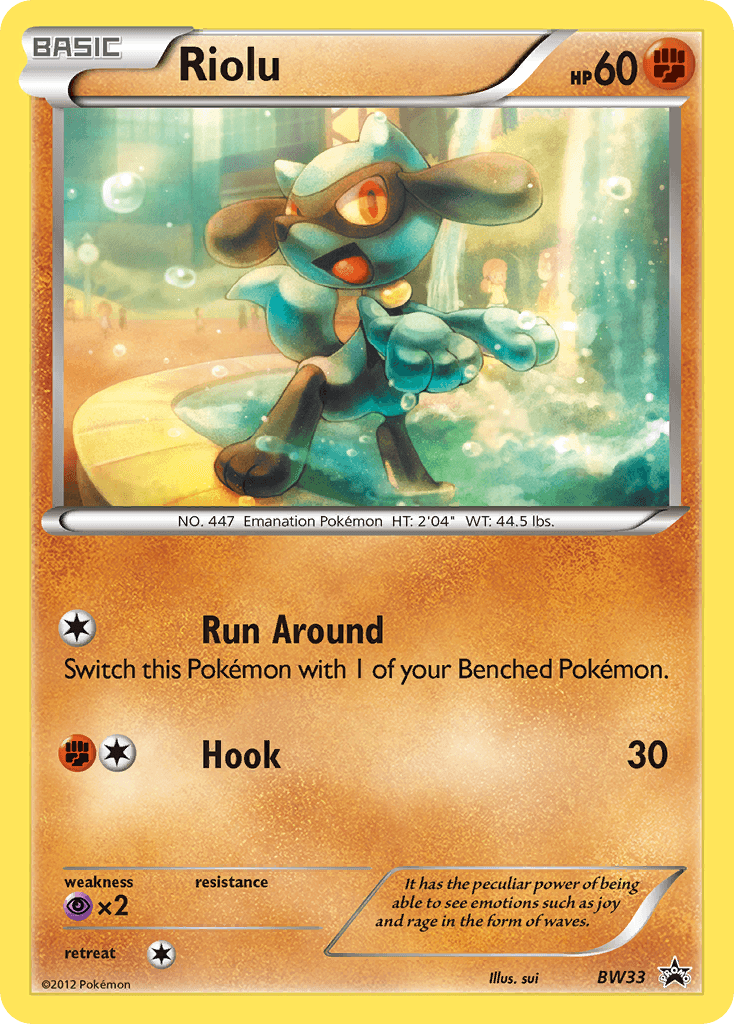 Carta Pokémon Riolu BW33