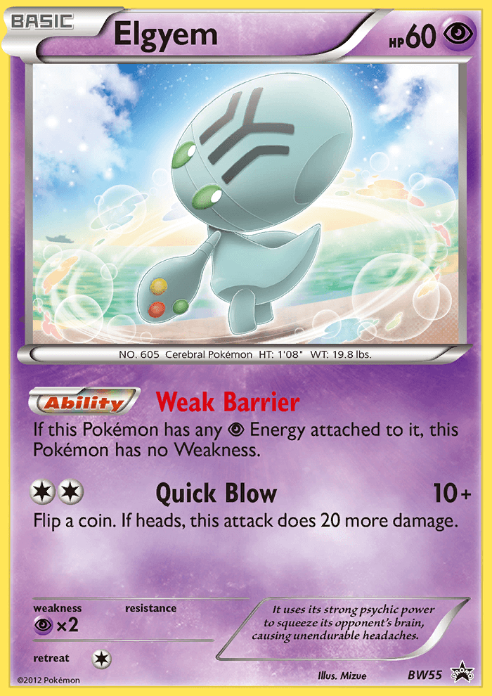 Carta Pokémon Elgyem BW55