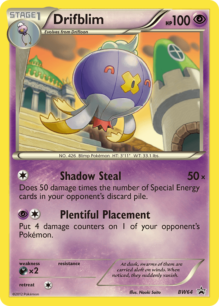 Carta Pokémon Drifblim BW64