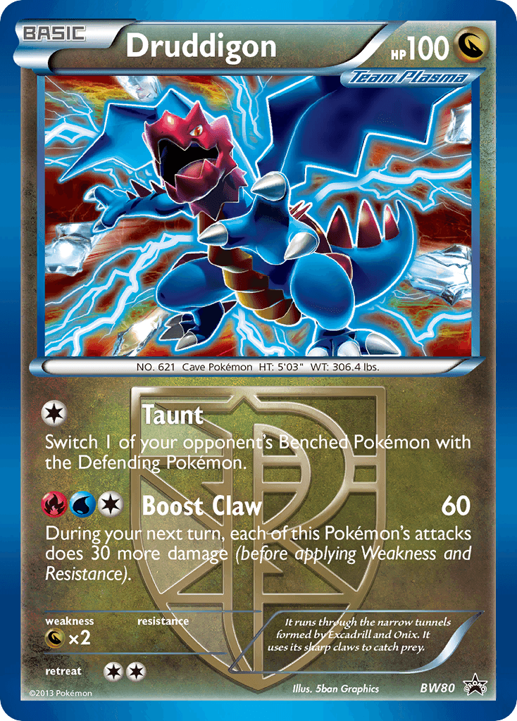 Carta Pokémon Druddigon BW80