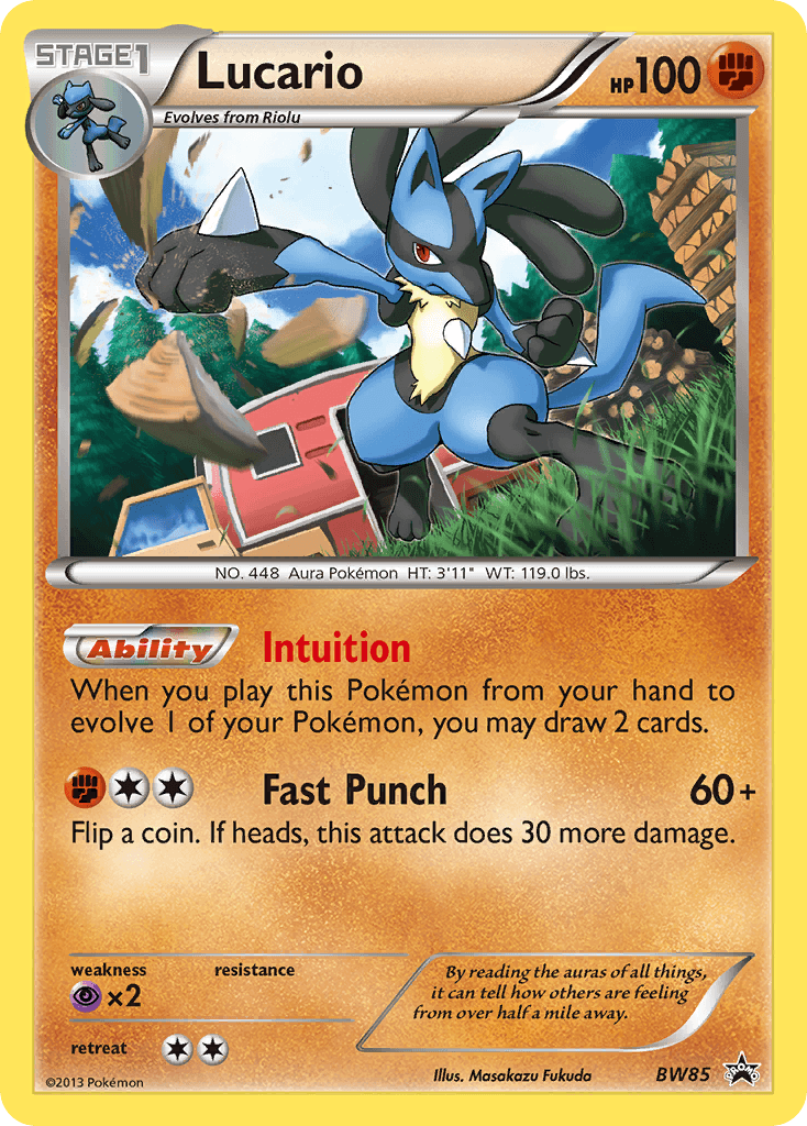 Carta Pokémon Lucario BW85