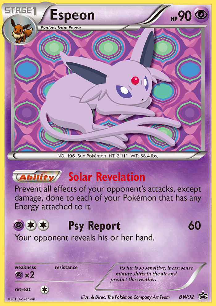 Carta Pokémon Espeon BW92