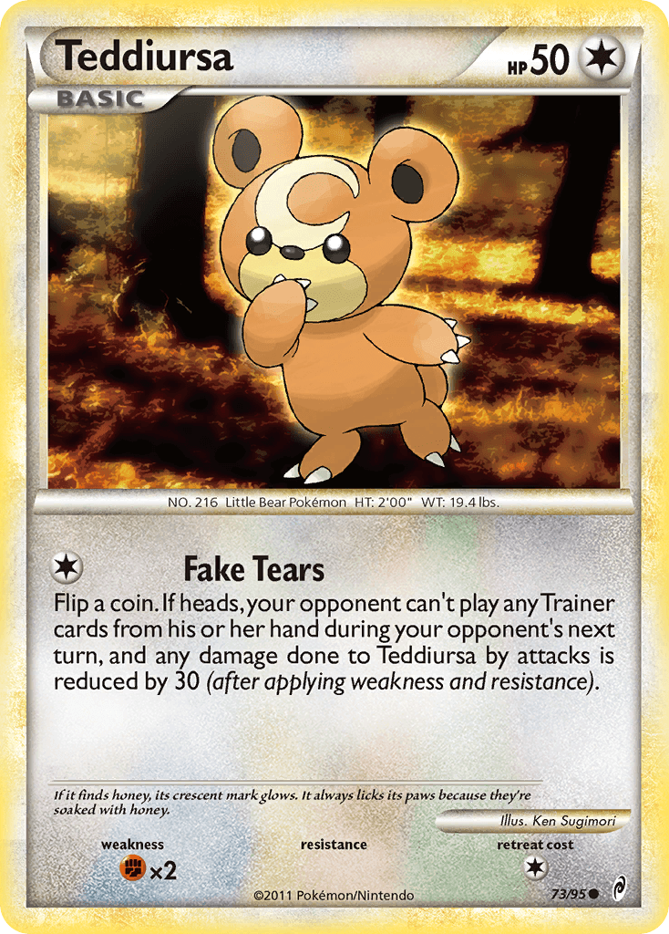 Carta Pokémon Teddiursa 73