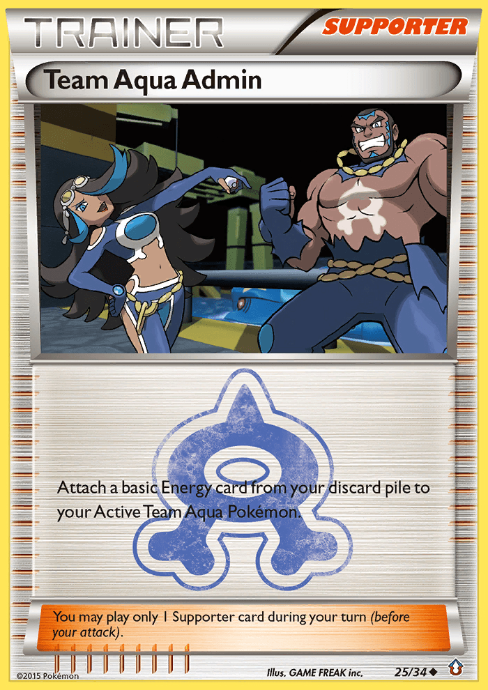 Carta Pokémon Team Aqua Admin 25 de Double Crisis
