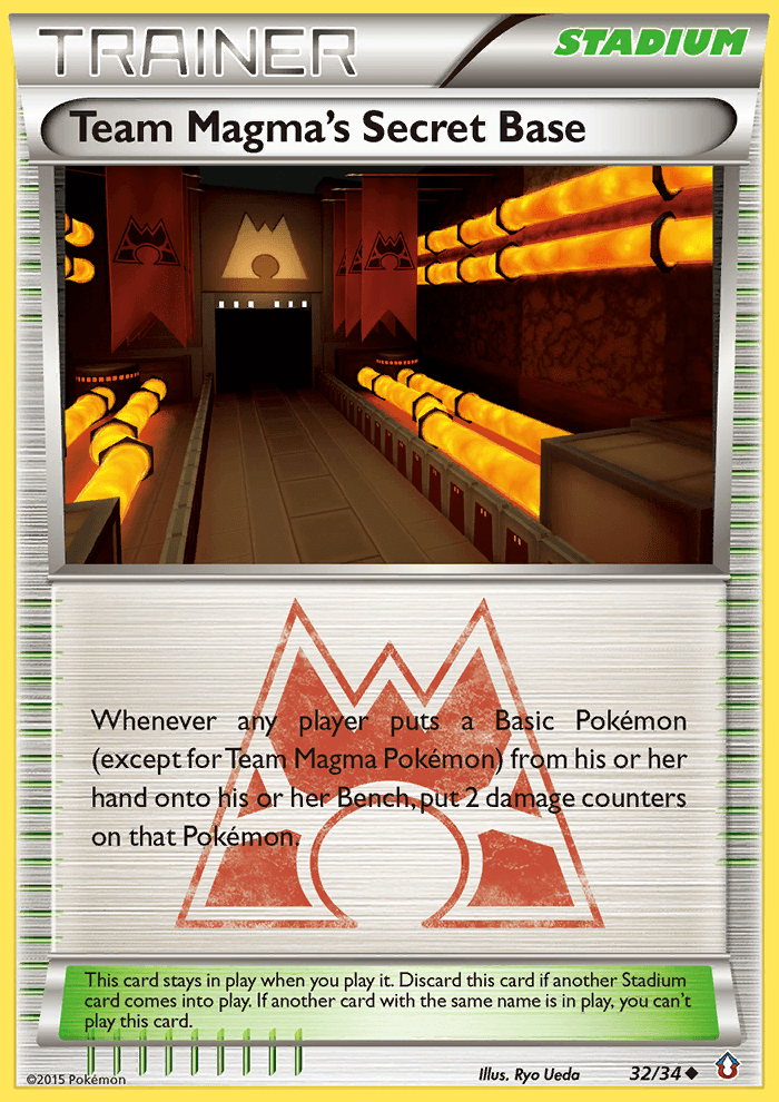 Carta Pokémon Team Magma's Secret Base 32 de Double Crisis