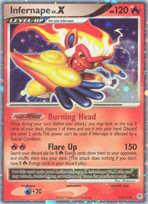 Carta Pokémon Infernape LV.X 121