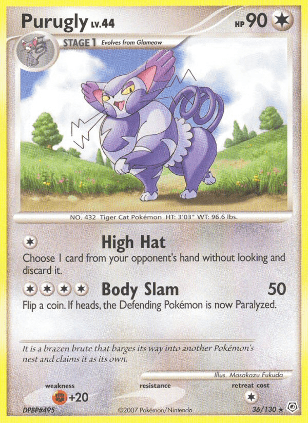 Carta Pokémon Purugly 36