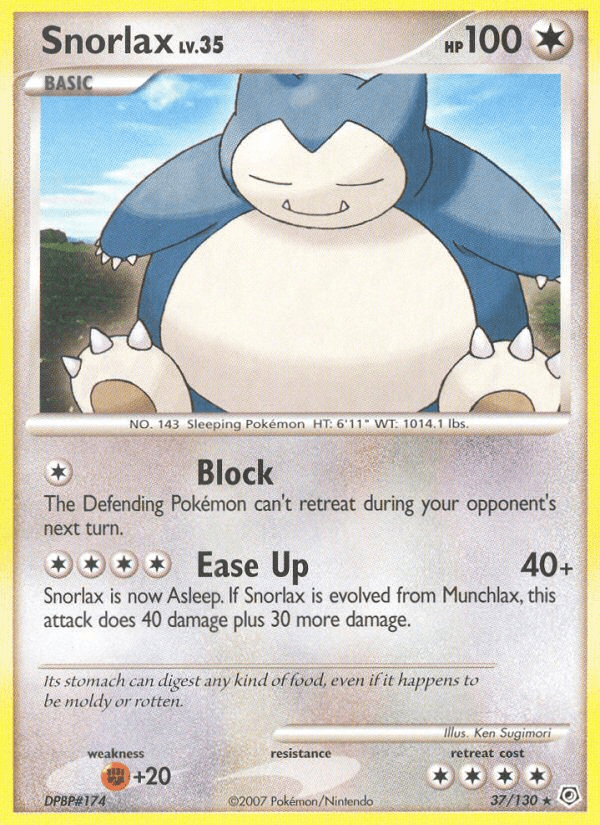 Carta Pokémon Snorlax 37