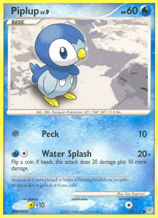 Carta Pokémon Piplup 93