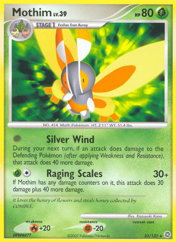 Carta Pokémon Mothim 33