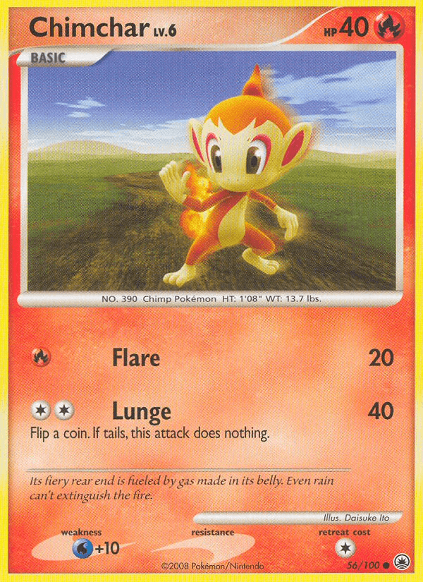 Carta Pokémon Chimchar 56