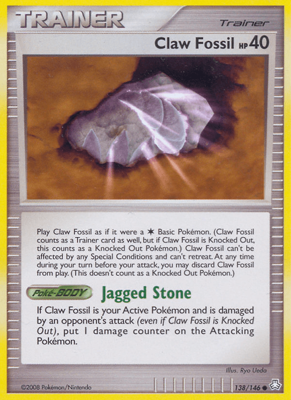 Carta Pokémon Claw Fossil 138 de Legends Awakened