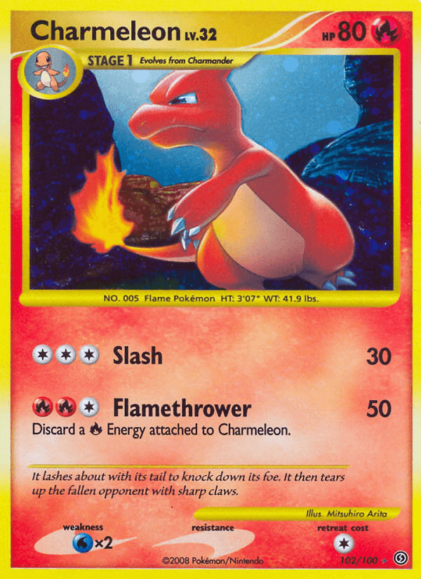 Carta Pokémon Charmeleon 102