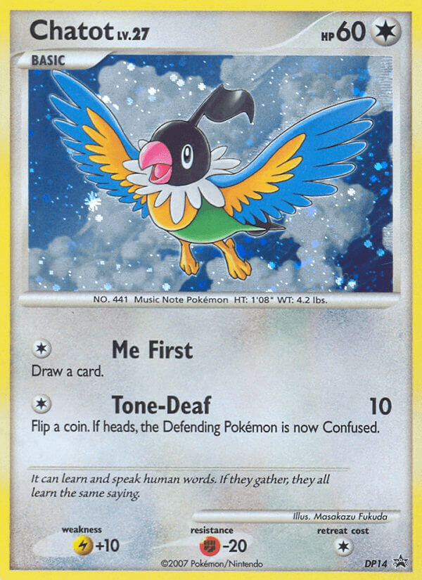 Carta Pokémon Chatot DP14