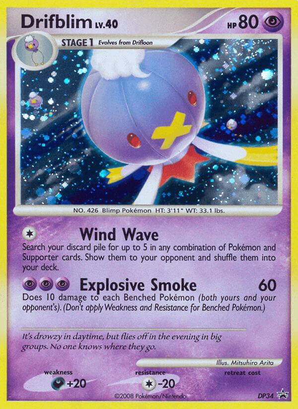 Carta Pokémon Drifblim DP34