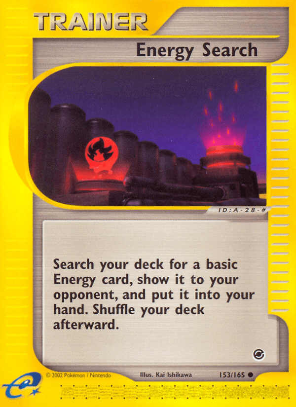 Carta Pokémon Energy Search 153 de Expedition Base Set