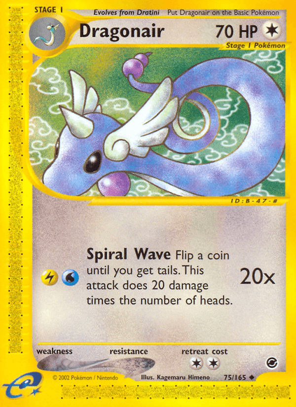 Carta Pokémon Dragonair 75