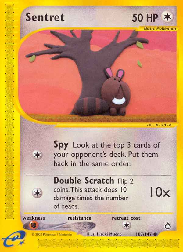 Carta Pokémon Sentret 107
